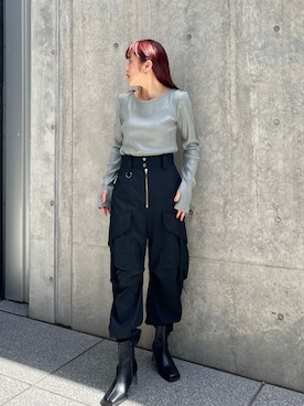 「アイテム（ブーツ）」を使った、yukisugasawaさん（レディース・155cm・30代）の夏コーディネート