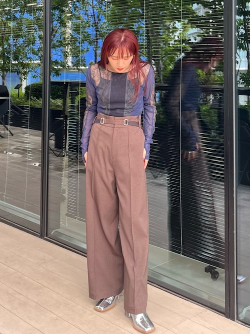 国内発送★VS★シアーレース♡プランジボディスーツ レディースファッションスキニーボディスーツ 長袖 モックネック