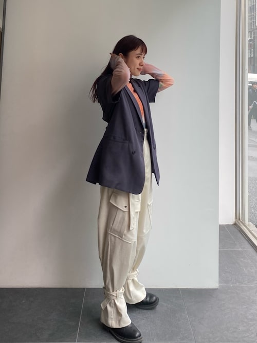 アブストラクトアートプリント柄シャツ（シャツ/ブラウス