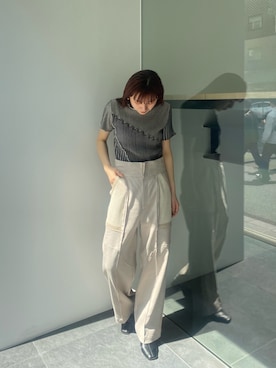 「アイテム（カーゴパンツ）」を使った、yukisugasawaさん（レディース・155cm・30代）の春コーディネート