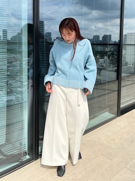 「アイテム（スラックス）」を使った、yukisugasawaさん（レディース・155cm・30代）の秋コーディネート
