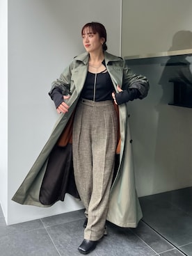「アイテム（スラックス）」を使った、yukisugasawaさん（レディース・155cm・30代）の秋コーディネート