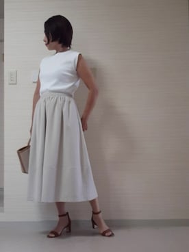 「STYLE DELI（スタイルデリ）のアイテム（スカート）」を使った、tomonsさん（レディース・155cm）の夏コーディネート