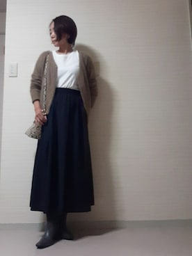 「STYLE DELI（スタイルデリ）のアイテム（ブーツ）」を使った、tomonsさん（レディース・155cm）の秋コーディネート
