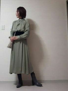 「STYLE DELI（スタイルデリ）のアイテム（ブーツ）」を使った、tomonsさん（レディース・155cm）の秋コーディネート
