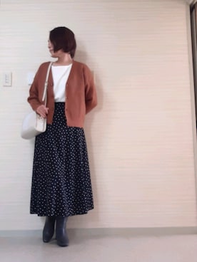「STYLE DELI（スタイルデリ）のアイテム（ブーツ）」を使った、tomonsさん（レディース・155cm）の秋コーディネート