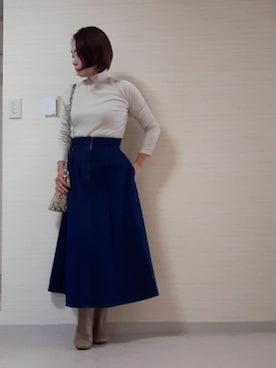 「STYLE DELI（スタイルデリ）のアイテム（トップス）」を使った、tomonsさん（レディース・155cm）の秋コーディネート