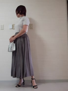 「STYLE DELI（スタイルデリ）のアイテム（スカート）」を使った、tomonsさん（レディース・155cm）の秋コーディネート