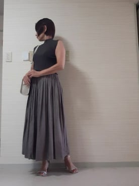 「STYLE DELI（スタイルデリ）のアイテム（スカート）」を使った、tomonsさん（レディース・155cm）の夏コーディネート