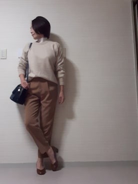 「STYLE DELI（スタイルデリ）のアイテム（トップス）」を使った、tomonsさん（レディース・155cm）の秋コーディネート