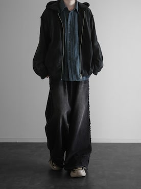 「HARE（ハレ）のアイテム（トップス）」を使った、ぴたんさん（メンズ・173cm）の冬コーディネート