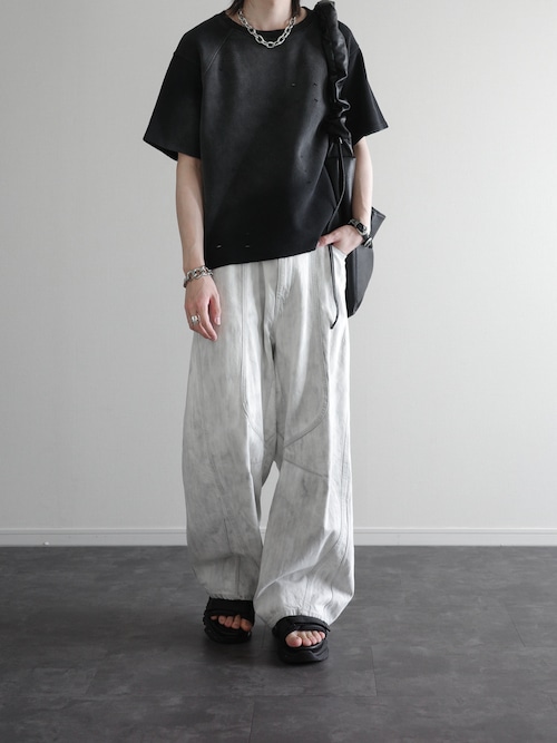 UNISEX》Three-Dimensional Cutting Denim Pants/立体裁断カッティング
