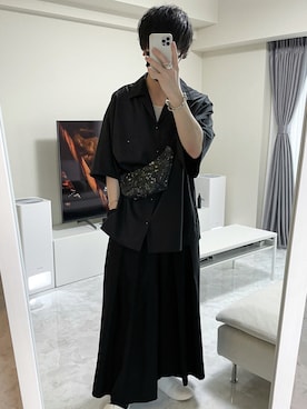 「LAD MUSICIAN（ラッドミュージシャン）のアイテム（パンツ）」を使った、ぴたんさん（メンズ・173cm）の夏コーディネート