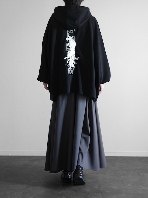 狐刺繍ビックジップフーディー（パーカー）｜狐独（コドク）の