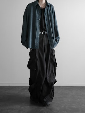 「アイテム（カーゴパンツ）」を使った、ぴたんさん（メンズ・173cm）の秋コーディネート