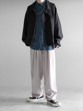 「KUUUPY」｜「アイテム（ブルゾン）」を使った、ぴたんさん（メンズ・173cm）の冬コーディネート