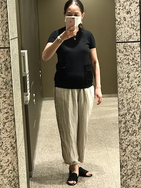 「tricot COMME des GARCONS（トリココムデギャルソン）のアイテム（パンツ）」を使った、agnesさん（レディース・168cm）の秋コーディネート