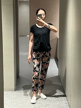 「アイテム（ローファー、ホワイト系）」を使った、agnesさん（骨格ナチュラル・レディース・168cm）の夏コーディネート