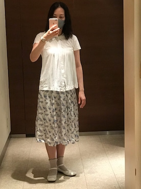 「tricot COMME des GARCONS（トリココムデギャルソン）のアイテム（シューズ）」を使った、agnesさん（レディース・168cm）の夏コーディネート