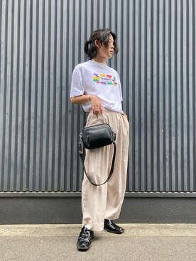 「WHITELAND（ホワイトランド）のアイテム（バッグ）」を使った、RIKIKYAさん（メンズ・168cm）の夏コーディネート