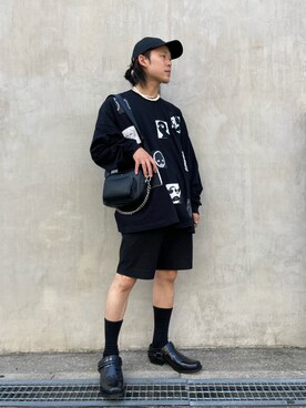 「WHITELAND（ホワイトランド）のアイテム（バッグ）」を使った、RIKIKYAさん（メンズ・168cm）の夏コーディネート