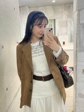 「mline（エムライン）のアイテム」を使った、mokaさん（レディース・158cm）の秋コーディネート