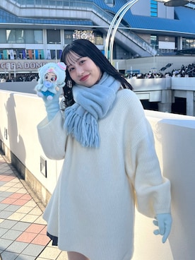 「ライブコーデ」｜「アイテム（ワンピース/ドレス）」を使った、mokaさん（レディース・158cm）の冬コーディネート