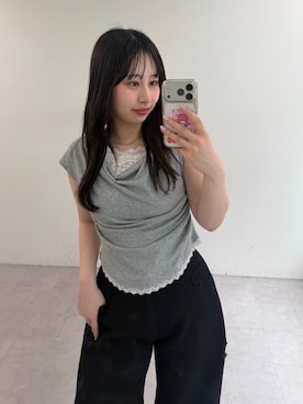 「mline（エムライン）のアイテム」を使った、mokaさん（レディース・158cm）の春コーディネート