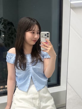 「mline（エムライン）のアイテム」を使った、mokaさん（レディース・158cm）の夏コーディネート