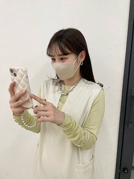 「mline（エムライン）のアイテム」を使った、mokaさん（レディース・158cm）の冬コーディネート