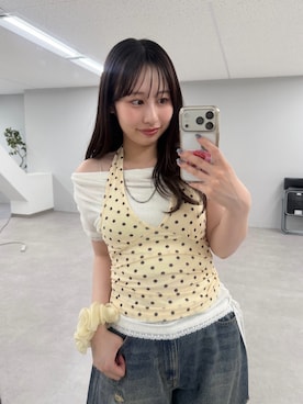 「mline（エムライン）のアイテム」を使った、mokaさん（レディース・158cm）の夏コーディネート