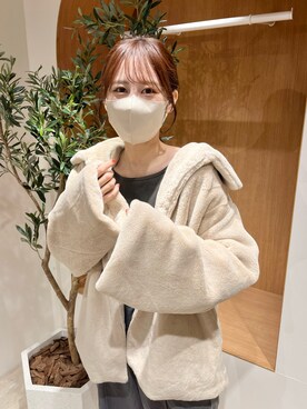 「mline（エムライン）のアイテム（ブルゾン）」を使った、mokaさん（レディース・158cm）の秋コーディネート