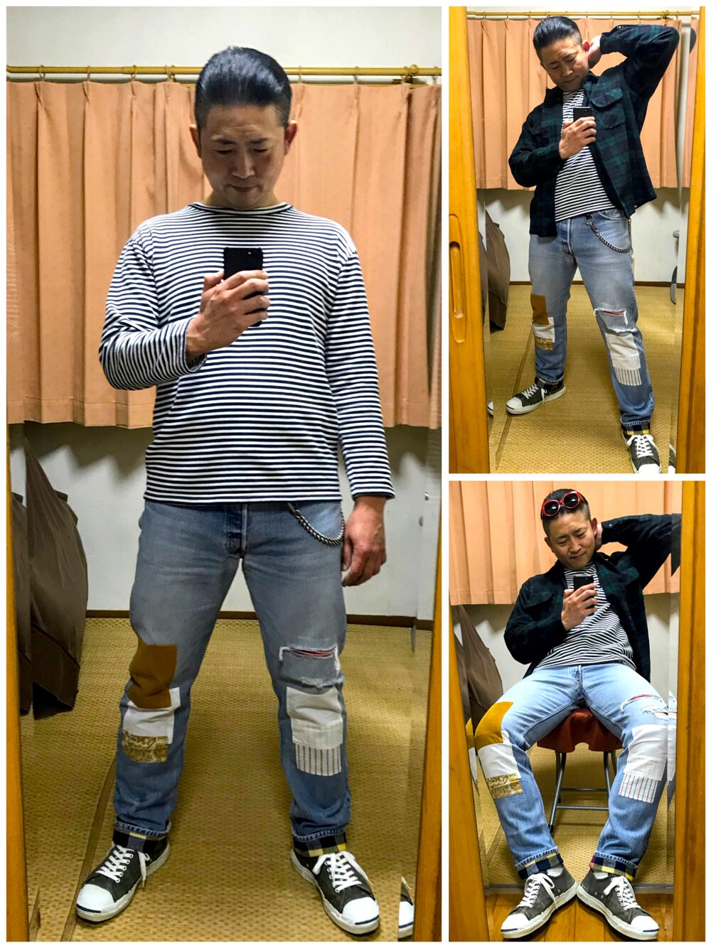 「カートコバーン、我が道をゆく隊、片手スマホ自撮り研究会🤳✨、好きな服を好きなように着る🐷💕、メルカリ大量出品中‼️、メルカリ出品コーデ🐷✨、メルカリ★期間限定SALE★は明日27(土)まで‼️」｜「🔸参考カート😎✨のアイテム（その他、その他）」を使った、おたっし🐷さん（メンズ・174cm）の秋コーディネートの1枚目の写真