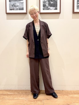 「アイテム（ベスト）」を使った、Ayumiさん（レディース・168cm・30代）の夏コーディネート