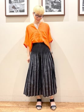 「DRESKIP（ドレスキップ）のアイテム」を使った、Ayumiさん（レディース・168cm）の夏コーディネート