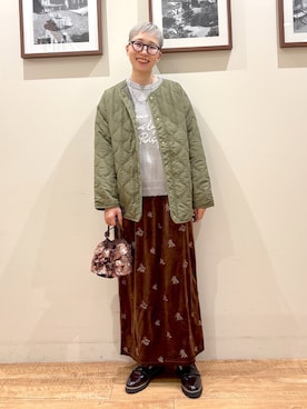 「Cutie Blonde（キューティーブロンド）のアイテム」を使った、Ayumiさん（レディース・168cm）の冬コーディネート