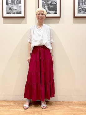 「アイテム（スカート）」を使った、Ayumiさん（レディース・168cm・30代）の夏コーディネート