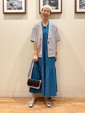 「アイテム（ジャケット/アウター）」を使った、Ayumiさん（レディース・168cm）の夏コーディネート