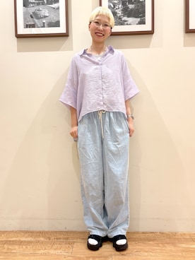「アイテム（トップス）」を使った、Ayumiさん（レディース・168cm）の夏コーディネート