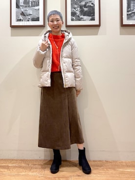 「アイテム（シューズ）」を使った、Ayumiさん（レディース・168cm）の秋コーディネート