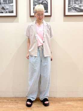 「アイテム（テーラードジャケット）」を使った、Ayumiさん（レディース・168cm）の夏コーディネート