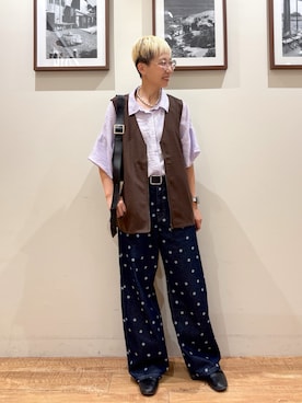 「アイテム（ベスト）」を使った、Ayumiさん（レディース・168cm・30代）の夏コーディネート