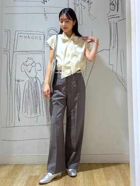 「アイテム（ローファー、シルバー系）」を使った、nozomiさん（レディース・162cm）の夏コーディネート