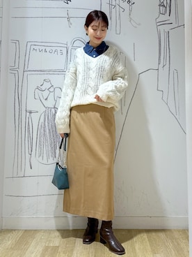 「アイテム（ブーツ）」を使った、nozomiさん（レディース・162cm・30代）の秋コーディネート