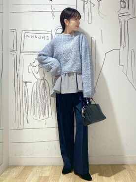 「ROPE' PICNIC（ロペピクニック）のアイテム（その他パンツ）」を使った、nozomiさん（レディース・162cm）の冬コーディネート