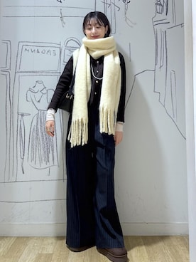 「アイテム（ストール/ショール）」を使った、nozomiさん（レディース・162cm・30代）の冬コーディネート