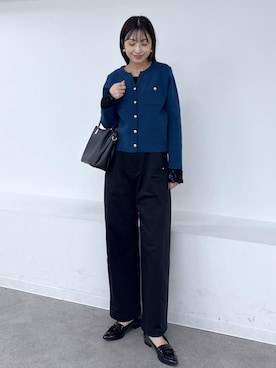 「ROPE' PICNIC（ロペピクニック）のアイテム（その他パンツ）」を使った、nozomiさん（レディース・162cm）の秋コーディネート