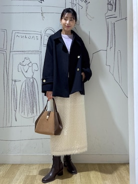 「ROPE' PICNIC（ロペピクニック）のアイテム（スカート）」を使った、nozomiさん（レディース・162cm）の秋コーディネート
