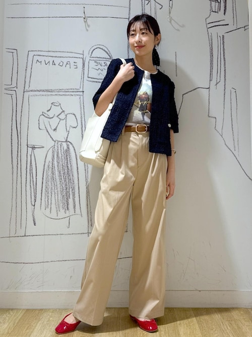 セール】【サマー・ツイード】ハーフスリーブジャケット（カーディガン