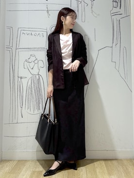 「ROPE' PICNIC（ロペピクニック）のアイテム（スカート）」を使った、nozomiさん（レディース・162cm）の秋コーディネート